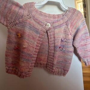 Butterfly cardigan baby girl sweater